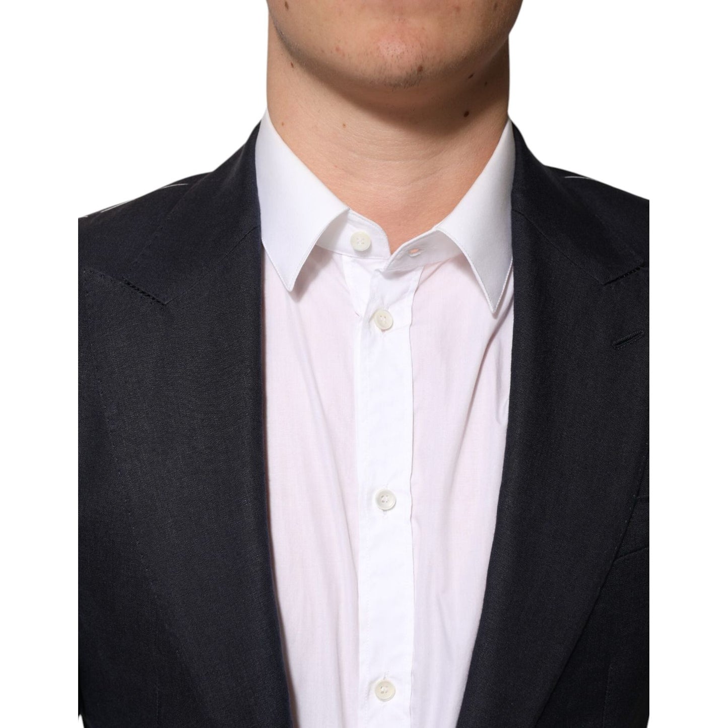 Dolce & Gabbana Dark Blue Single Breasted Men Suit Blazer JKT41548-44