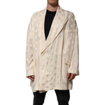 Dolce & Gabbana Beige Polyester Logo Monogram Coat Jacket JKT41512-50