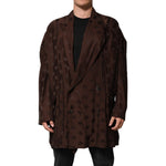 Dolce & Gabbana Brown Polyester Logo Monogram Coat Jacket JKT41514-50