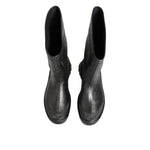 Dolce & Gabbana Metallic Gray Pull On Rain Boots Shoes MV7813-45