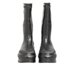 Dolce & Gabbana Metallic Black Pull On Rain Boots Shoes MV7817-43