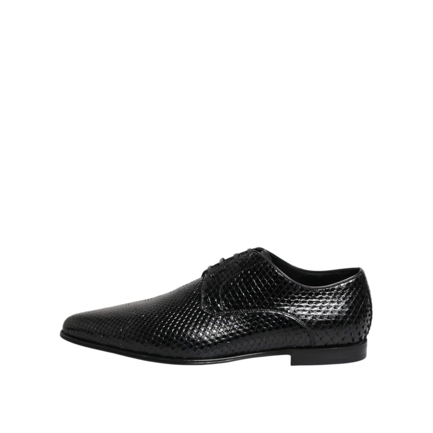 Dolce & Gabbana Black Exotic Leather Lace Up Derby Shoes MV7372-39