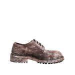Dolce & Gabbana Brown Leather Distressed Brogue Lace Up Shoes MV7378-40