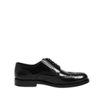 Dolce & Gabbana Black Leather Derby Wingtip Formal Shoes MV7523-40
