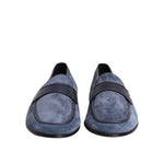 Dolce & Gabbana Blue Suede Leather Loafers Moccasin Shoes MV7536-43
