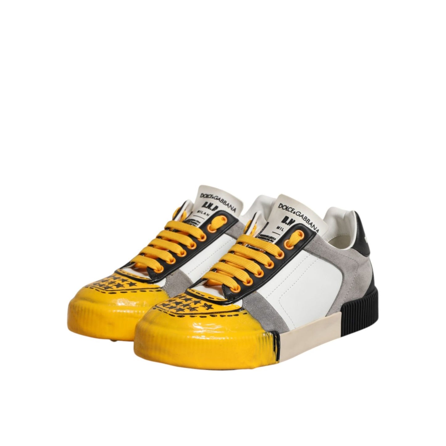 Dolce & Gabbana Multicolor MIAMI Low Top Sneakers Shoes MV7376-40.5