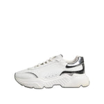 Dolce & Gabbana White Daymaster Leather Low Top Sneakers Shoes MV7427-43