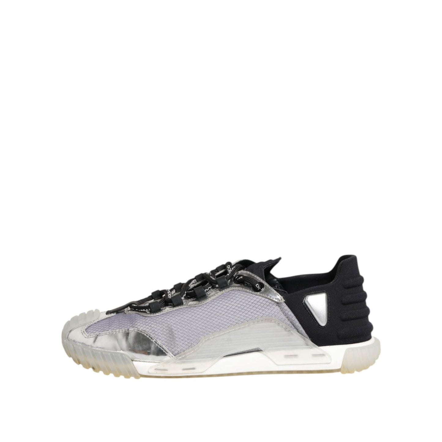 Dolce & Gabbana Black Silver NS1 Men Low Top Sneakers Shoes MV7435-43