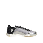 Dolce & Gabbana Black Silver NS1 Men Low Top Sneakers Shoes MV7435-43