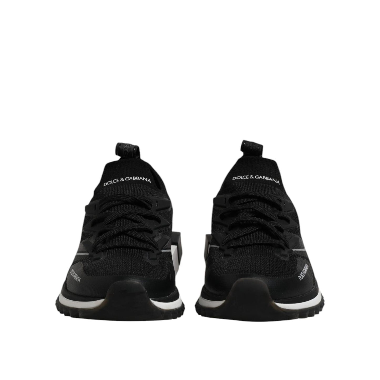 Dolce & Gabbana Black SORRENTO Lace Up Men Sneakers Shoes MV7849-44.5