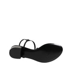 Dolce & Gabbana Black Leather Crystal Ankle Strap Sandals Shoes LA12752-35.5