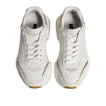 Dolce & Gabbana White Gold Daymaster Low Top Sneakers Shoes LA12684-37.5
