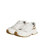 Dolce & Gabbana White Gold Daymaster Low Top Sneakers Shoes LA12684-37.5