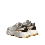 Dolce & Gabbana White Gold Daymaster Low Top Sneakers Shoes LA12684-37.5