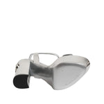Dolce & Gabbana Silver Leather Platform Keira Sandals Shoes LA11462-39