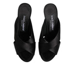 Dolce & Gabbana Black Keira Baroque High Heel Sandals Shoes LA12806-35
