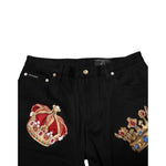 Dolce & Gabbana Black Baroque Royal Men Dress Trouser Pants PAN76620-48