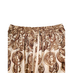 Dolce & Gabbana Beige Coin Print Silk Twill Men Jogger Pants PAN76628-50