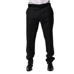 Dolce & Gabbana Black Wool Men Formal Dress Trouser Pants PAN76633-56