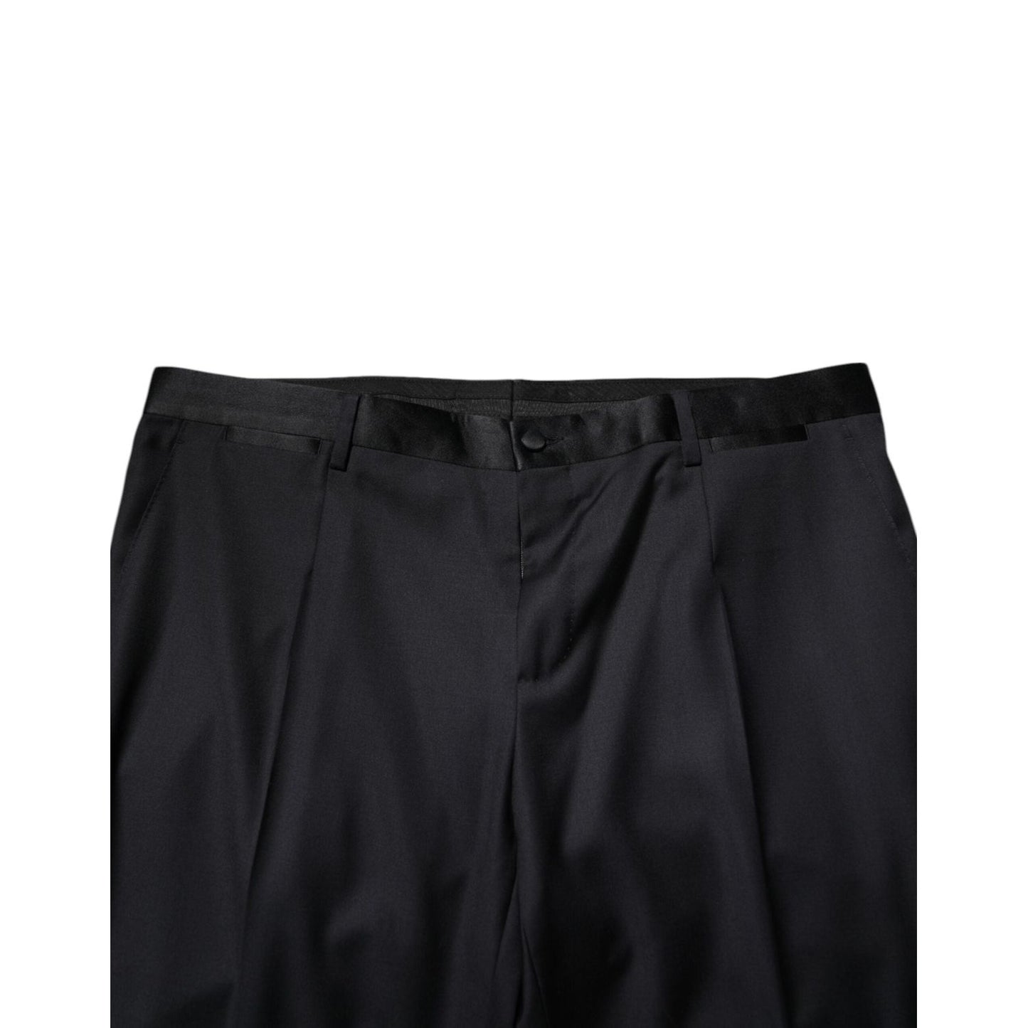 Dolce & Gabbana Black Wool Men Formal Dress Trouser Pants PAN76633-56