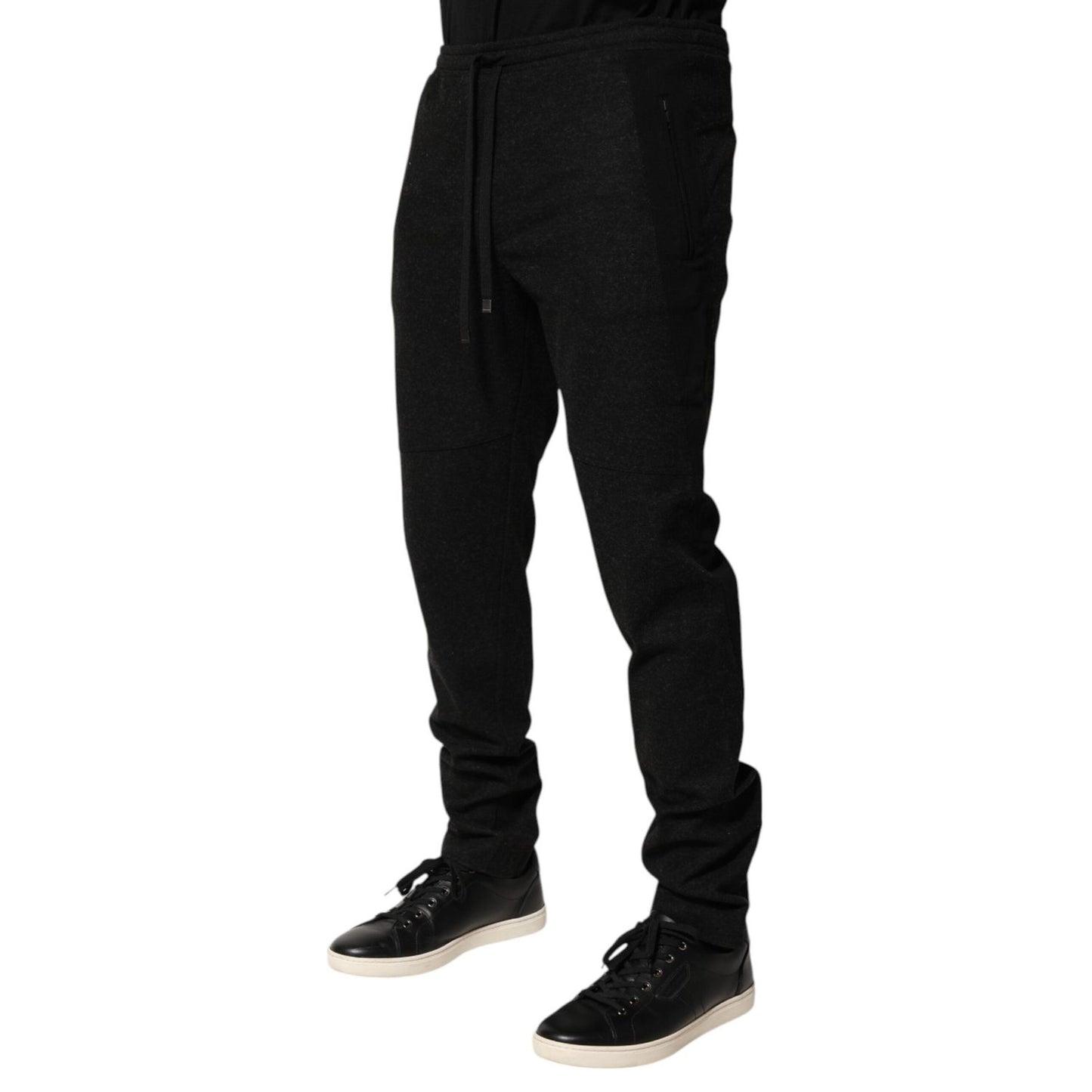 Dolce & Gabbana Marl Black Wool Blend Jogger Sweatpants Pants PAN76640-52