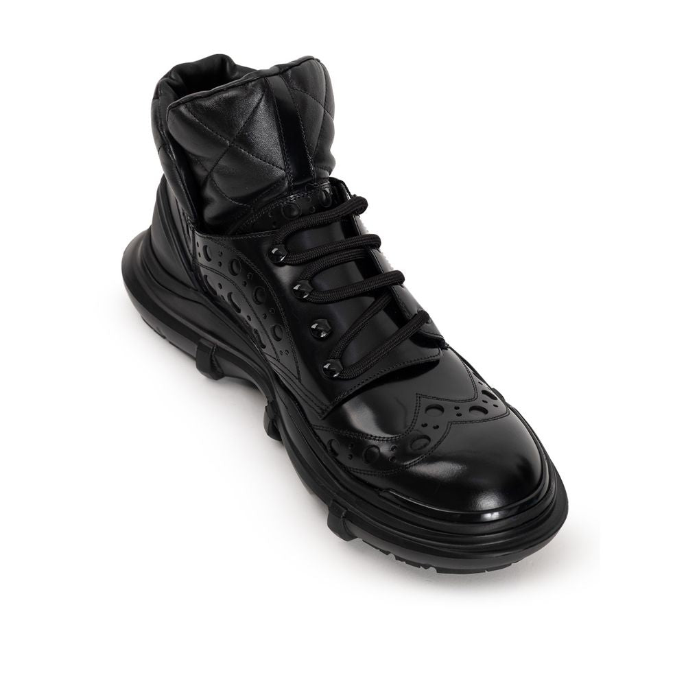 Dolce & Gabbana Black Leather Oxfords And Derby DO-9577676-EU42/US9