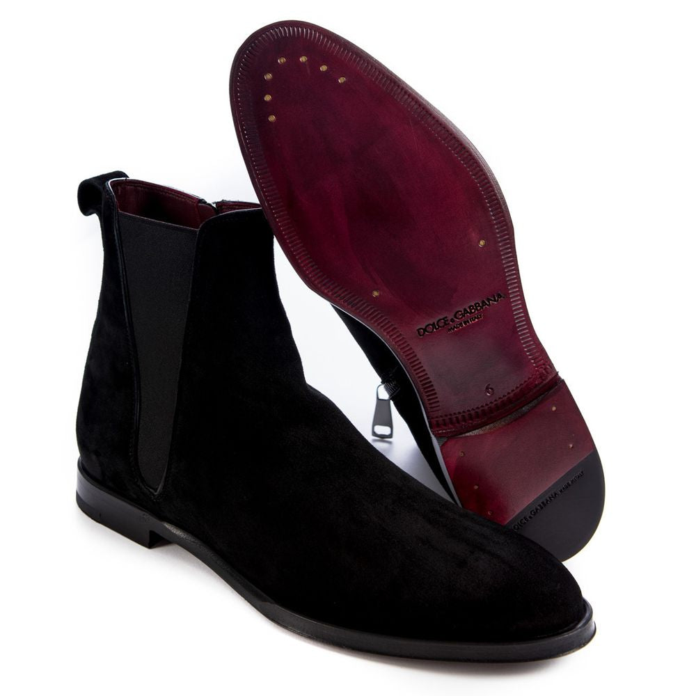 Dolce & Gabbana Black Calfskin Boot DO-13252-EU46/US13