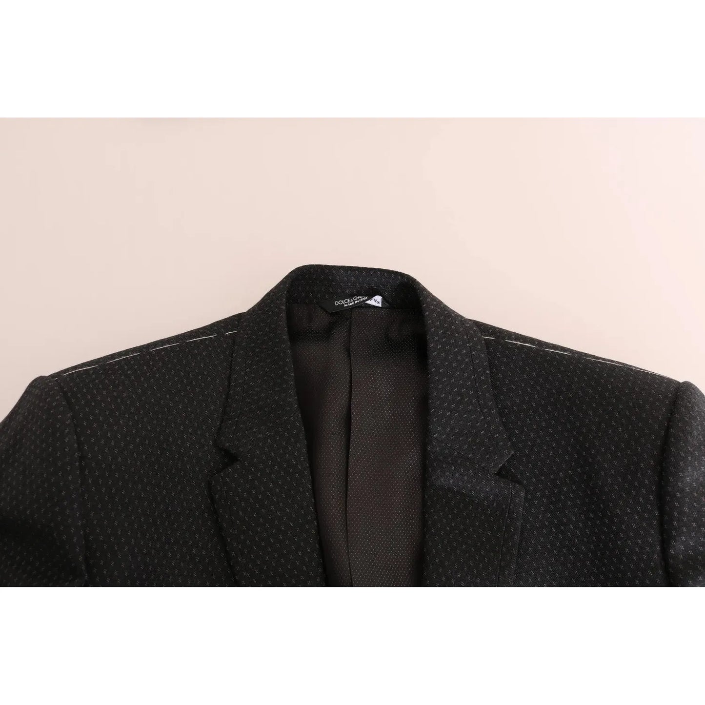 Dolce & Gabbana Gray Patterned Wool 3 Piece Slim Suit KOS1065-54