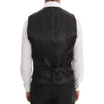 Dolce & Gabbana Gray Patterned Wool 3 Piece Slim Suit KOS1065-54