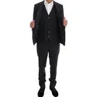 Dolce & Gabbana Gray Patterned Wool 3 Piece Slim Suit KOS1065-54