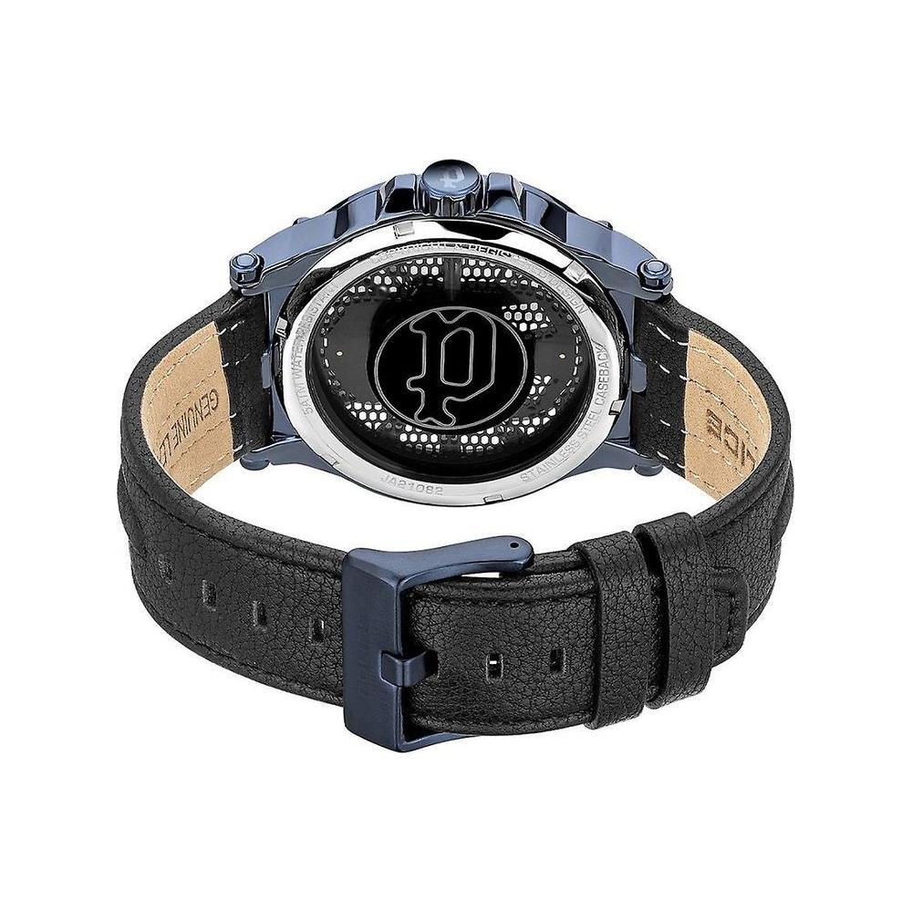 Police Black Leather Watch