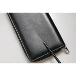 Dolce & Gabbana Black Leather DG Plaque Zip Around Continental Wallet BAG4701