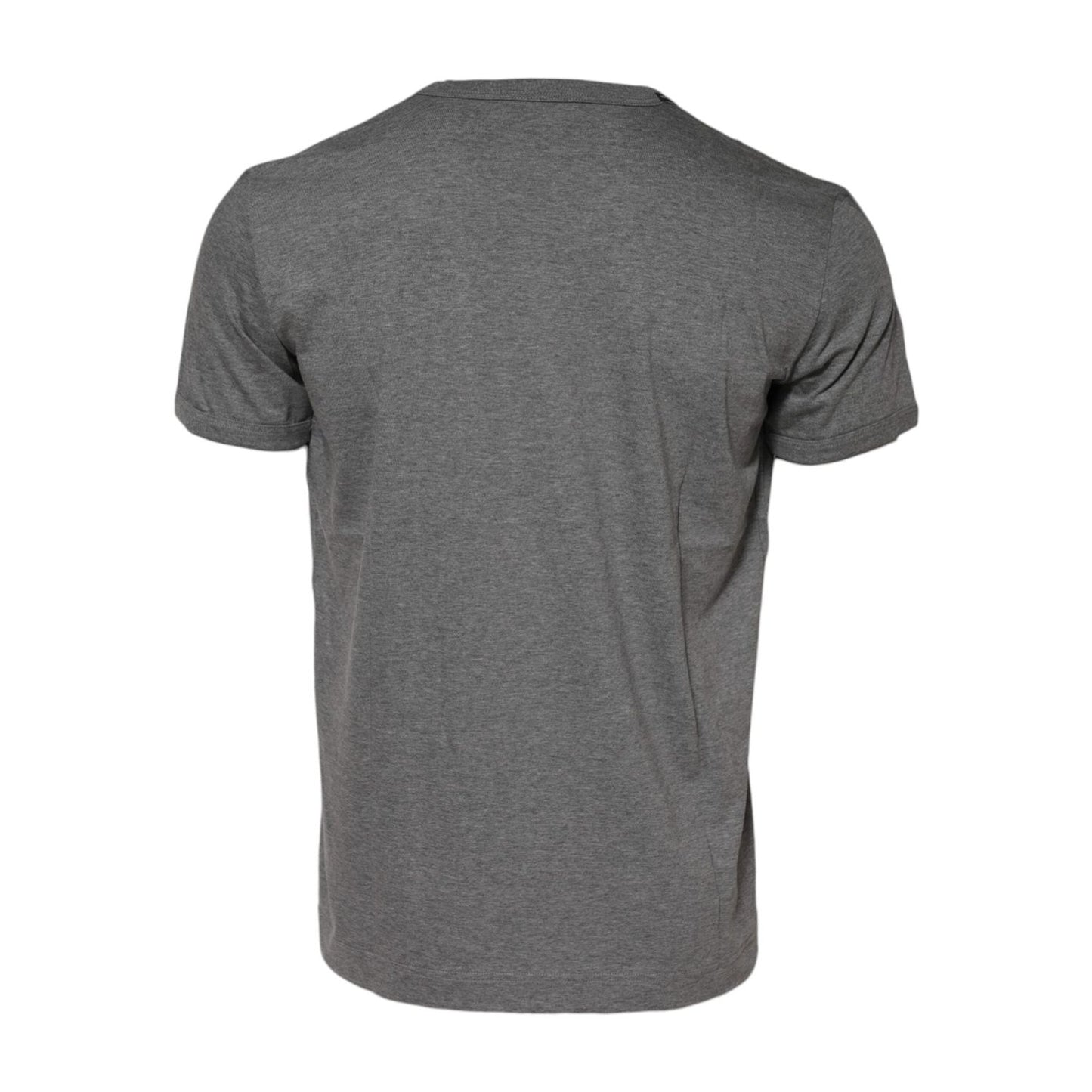Dolce & Gabbana Gray Cotton Crew Neck Short Sleeves T-shirt TSH91055-48