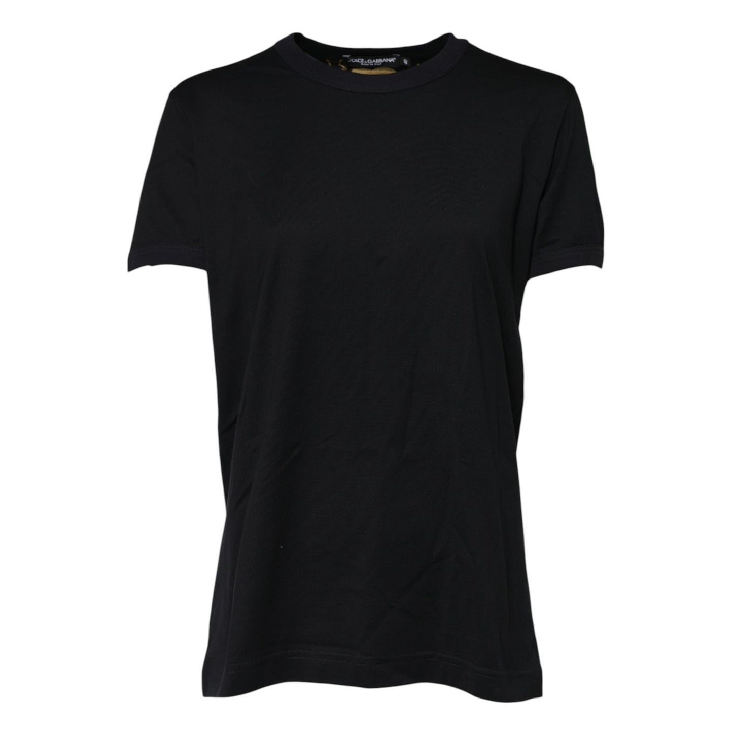 Dolce & Gabbana Black Cotton DG Print Short Sleeve Top T-shirt TSH90701-40