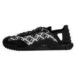 Dolce & Gabbana Black Logo Lace Up Low Top NS1 Sneakers MV7209-43