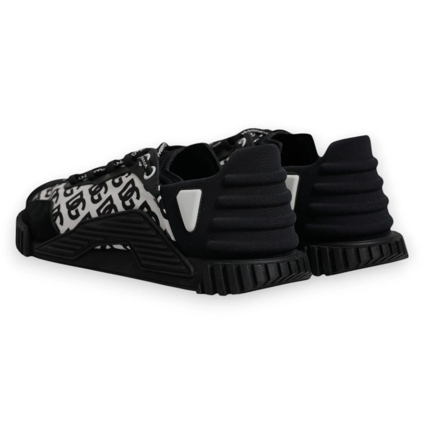 Dolce & Gabbana Black Logo Lace Up Low Top NS1 Sneakers MV7209-43