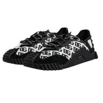 Dolce & Gabbana Black Logo Lace Up Low Top NS1 Sneakers MV7209-43