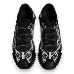 Dolce & Gabbana Black Logo Lace Up Low Top NS1 Sneakers MV7209-43
