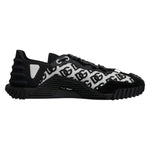 Dolce & Gabbana Black Logo Lace Up Low Top NS1 Sneakers MV7209-43