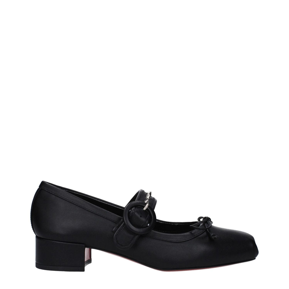 Christian Louboutin Black Leather Ballet Flats LO-9489348067593-EU39/US9