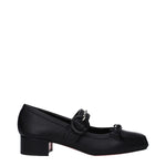 Christian Louboutin Black Leather Ballet Flats LO-9489348067593-EU39/US9