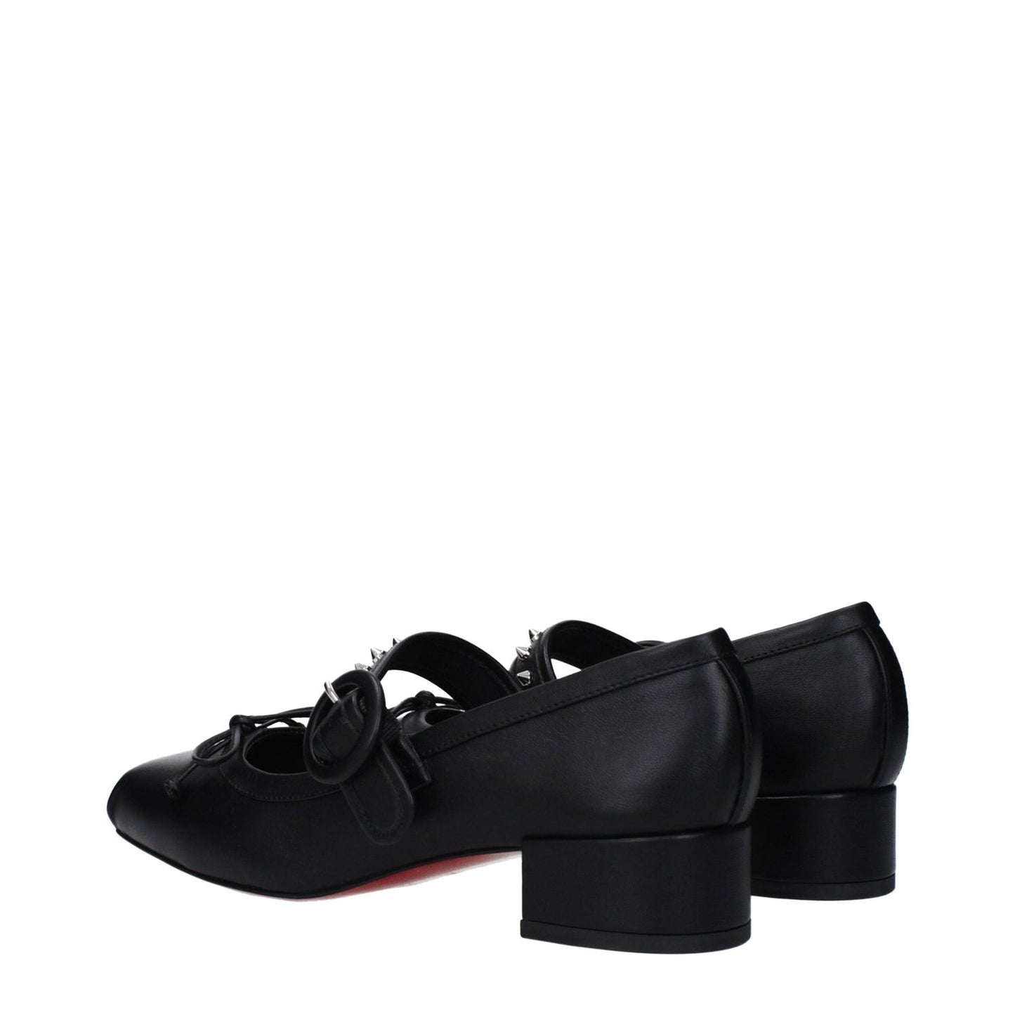 Christian Louboutin Black Leather Ballet Flats LO-9489348067593-EU39/US9