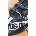 Dolce & Gabbana Black Logo Lace Up Low Top NS1 Sneakers Shoes MV7199-44