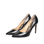 Dolce & Gabbana Black Calf Leather Stiletto Heels Pumps Shoes LA12788-37.5