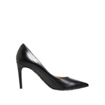Dolce & Gabbana Black Calf Leather Stiletto Heels Pumps Shoes LA12788-37.5
