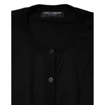 Dolce & Gabbana Black Wool Knit Round Neck Cardigan Sweater TSH90729-42