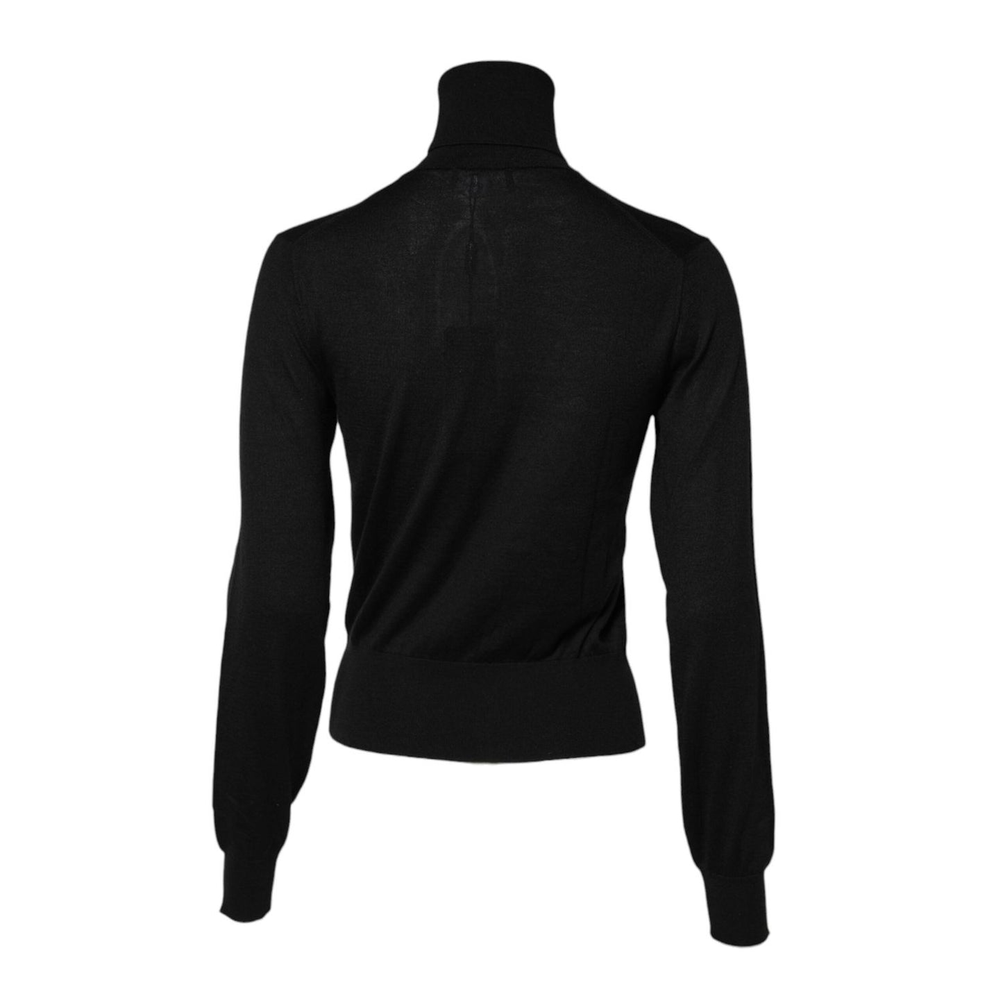 Dolce & Gabbana Black Cashmere Turtleneck Pullover Sweater TSH90730-42