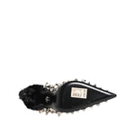 Dolce & Gabbana Black Crystals Studs Stiletto Pumps Shoes LA12815-39