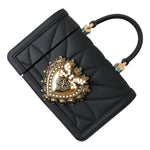 Dolce & Gabbana Case Black Silicone Devotion Heart Cover Hand Bag Airpod BAG2108