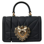 Dolce & Gabbana Case Black Silicone Devotion Heart Cover Hand Bag Airpod BAG2108